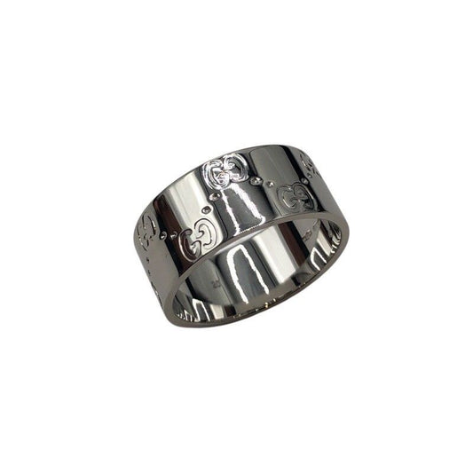 GUCCI Icon Wide Ring in K18 White Gold - Exclusive Luxury Jewelry