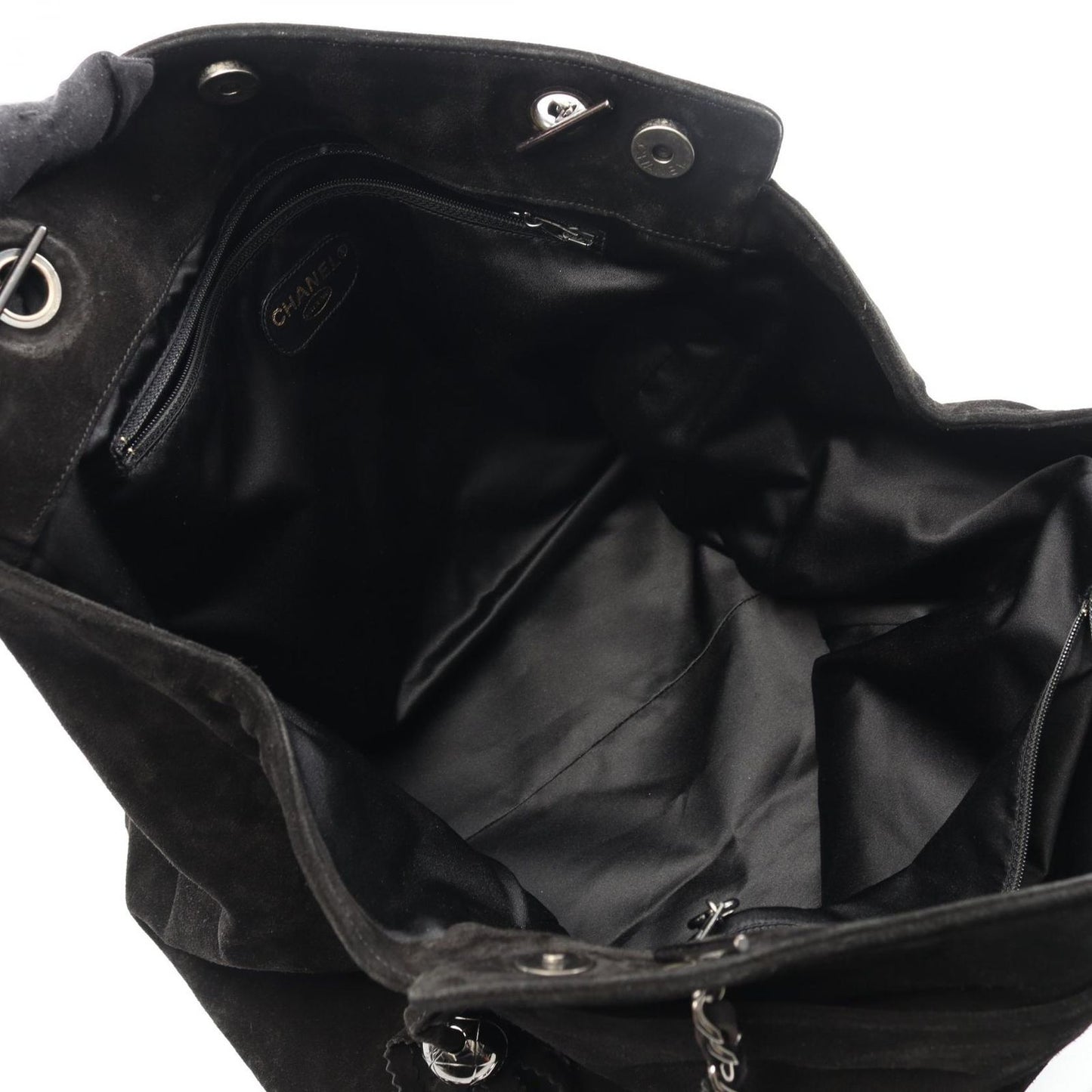 CHANEL Triple Coco Mark Black Suede Shoulder Bag - Exquisite Craftsmanship