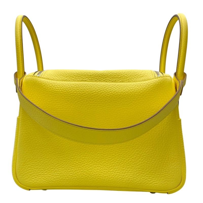 HERMES Lindy 26 in Limoncello with Silver Hardware - Pristine Condition