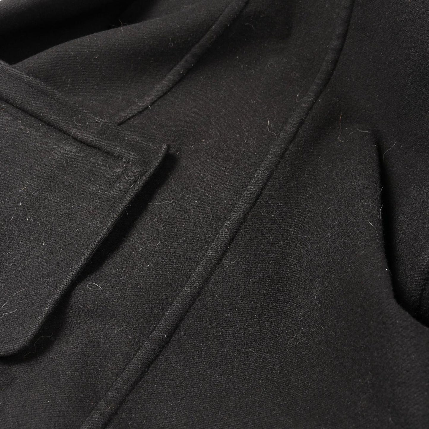 CELINE Black Cashmere Crombie Coat - Timeless Elegance