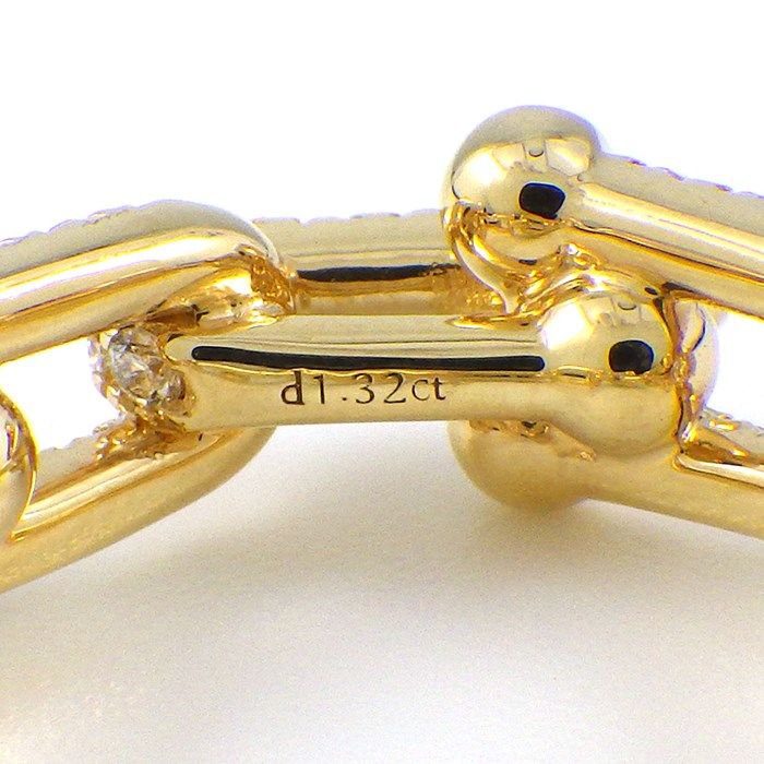 Tiffany & Co. Hardware Link Full Circle Diamond Ring 1.32ct K18YG