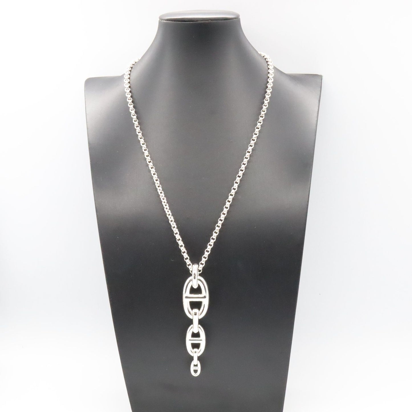 HERMES Chaine d'Ancre Punk Necklace in Silver 925 - 51cm