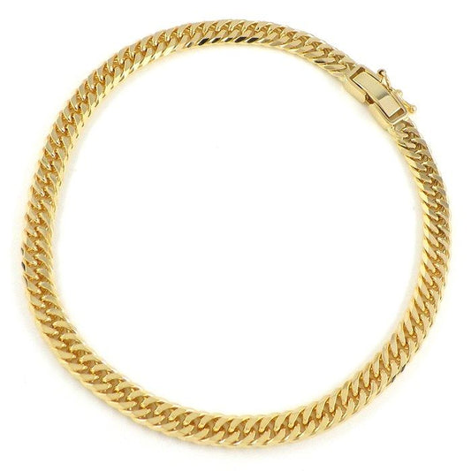 K18YG Double Link Bracelet - Exquisite Japanese Craftsmanship