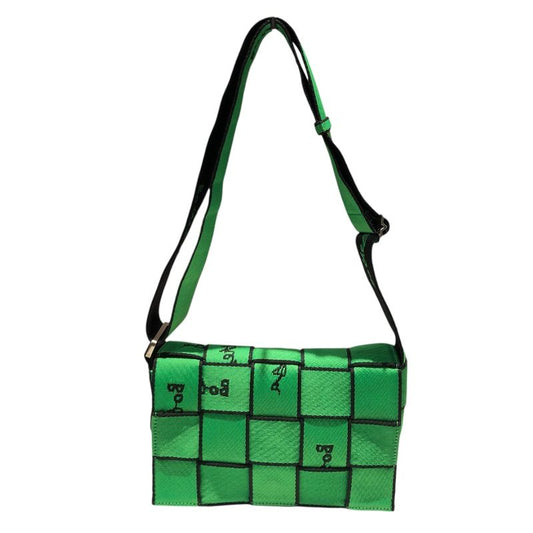 Bottega Veneta Webbing Cassette Shoulder Bag - Green/Black/Silver