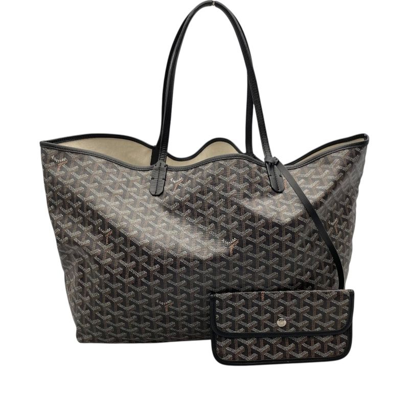 GOYARD Saint Louis GM Black Coated Canvas Tote Bag - Timeless Elegance