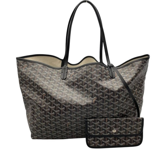 GOYARD Saint Louis GM Black Coated Canvas Tote Bag - Timeless Elegance