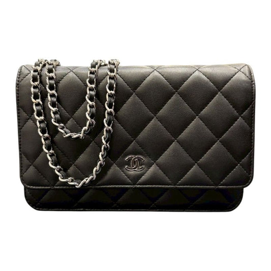 CHANEL Matelassé Chain Bag in Black Calfskin - Timeless Elegance