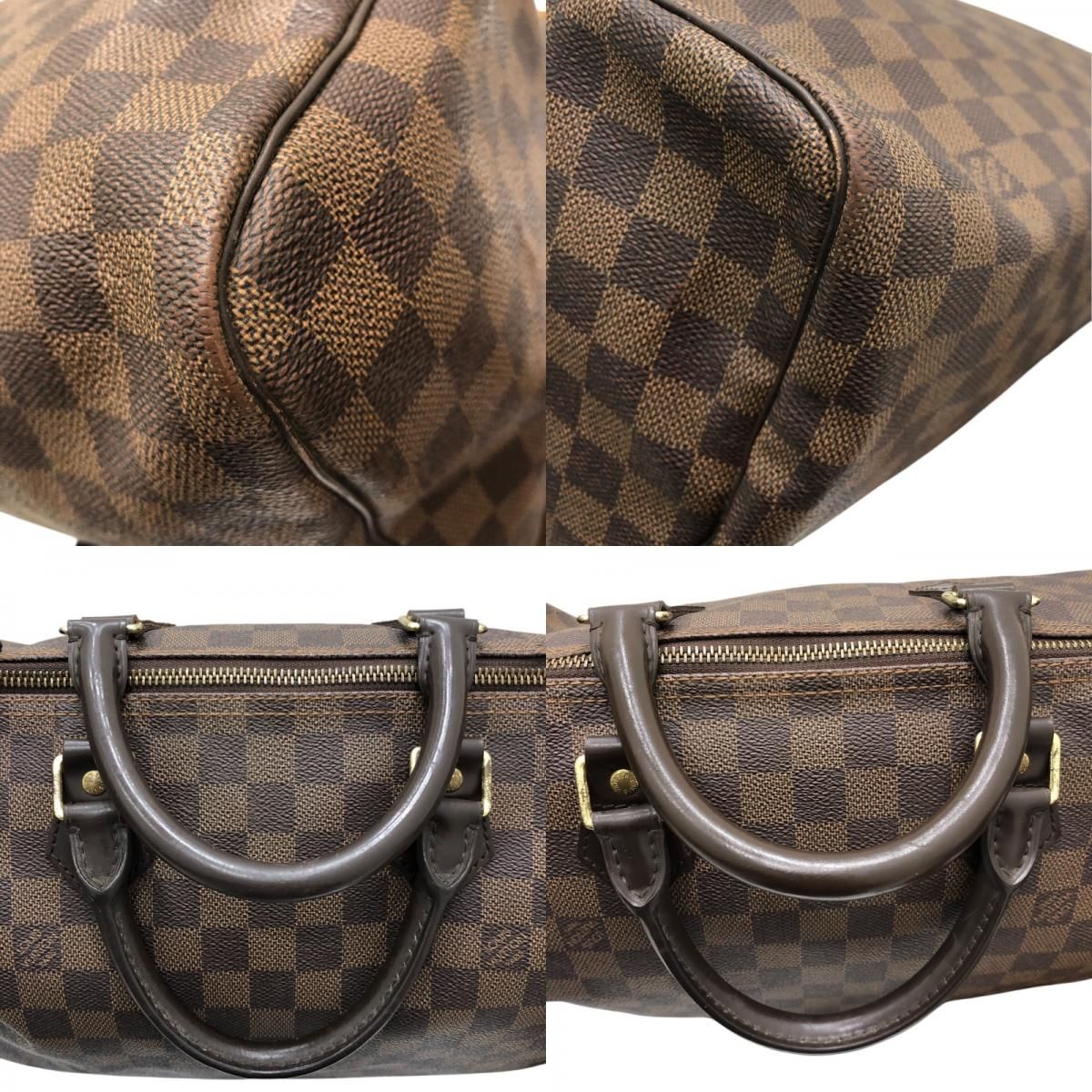Louis Vuitton Speedy 30 Handbag - Brown Damier with Gold Hardware