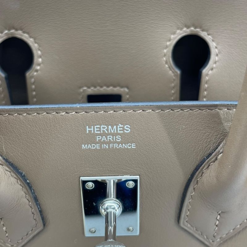 HERMES Birkin 25 Y Stamp Beige de Weimar/SV Hardware Handbag