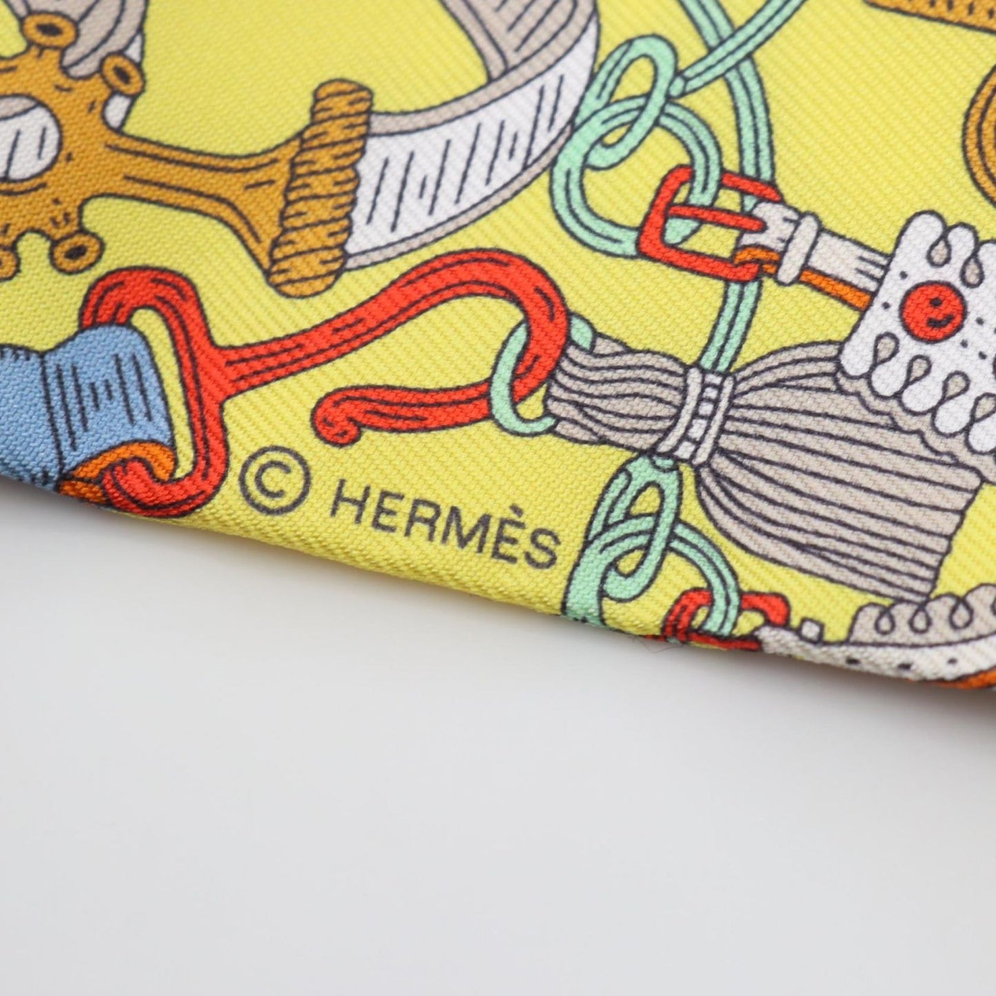 HERMES Bouquets Sellier Twilly Scarf - Exquisite Silk Accessory