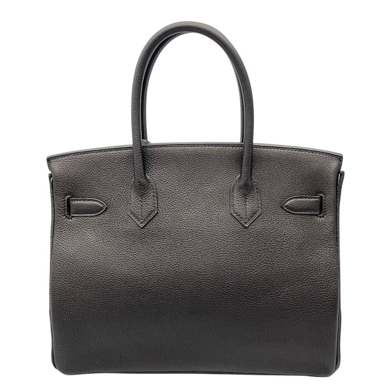HERMES Birkin 30 U Stamp Black Togo Leather Handbag with Silver Hardware