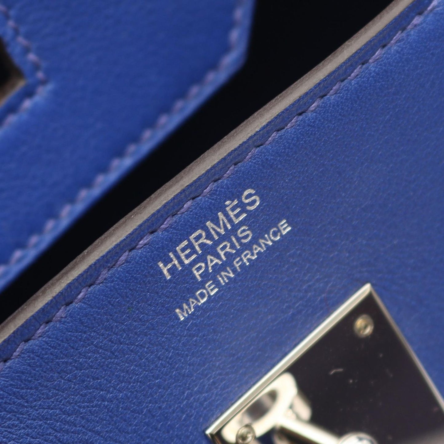 HERMES Birkin 30 Electric Blue Handbag - Timeless Elegance
