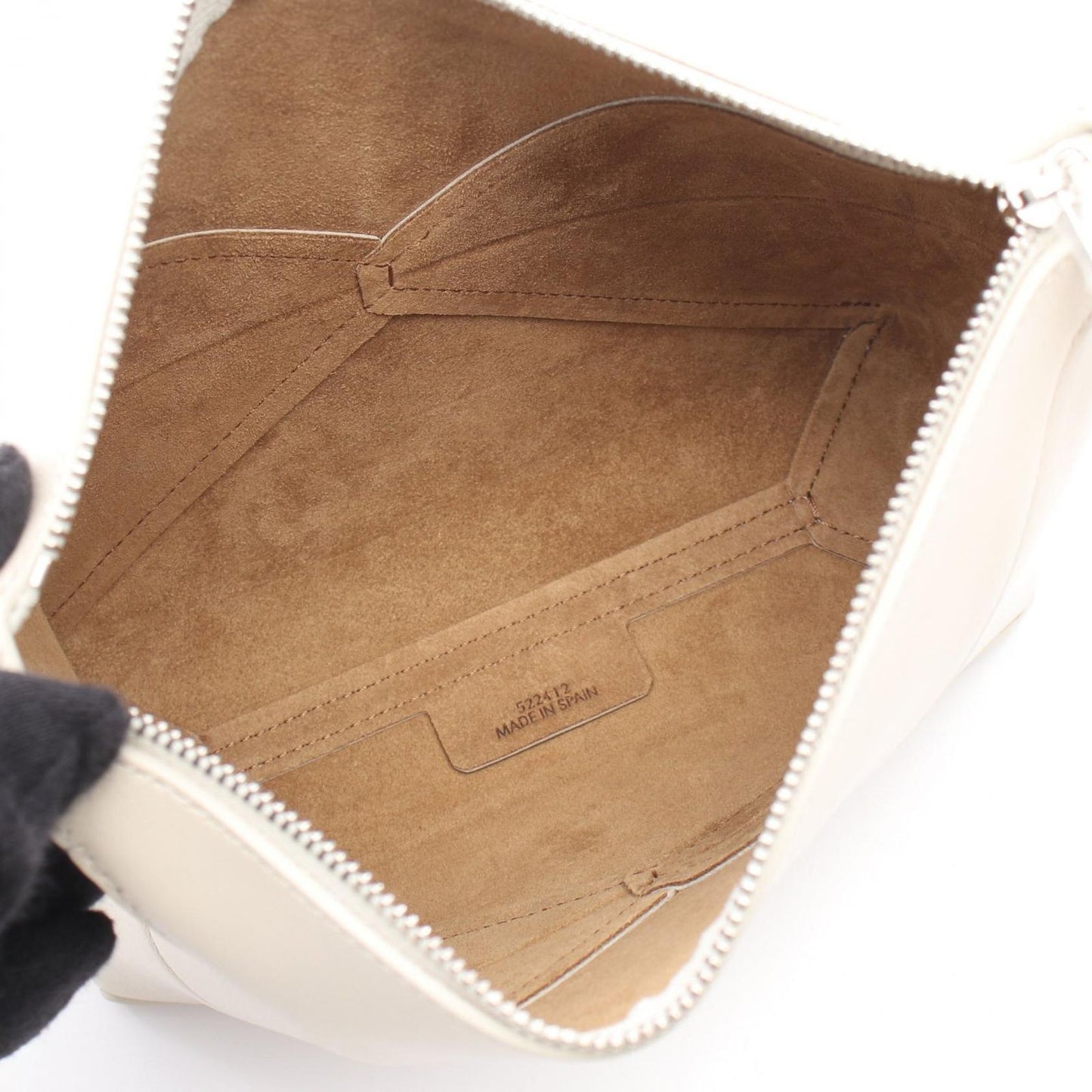 LOEWE Puzzle Fold Clutch Bag - White Leather - New