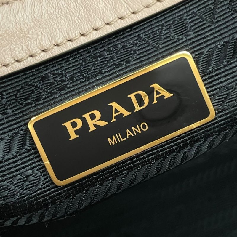 PRADA Saffiano 2-Way Bag 1BA228 in Pink Beige with Gold Hardware