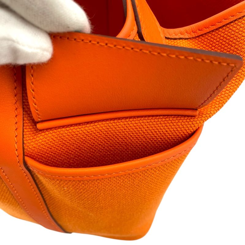 HERMES Picotin Lock PM Cargo Handbag - Orange with Silver Hardware