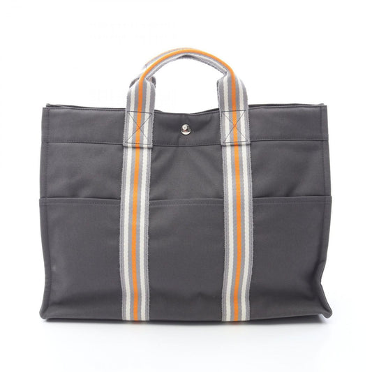 HERMES Foolto MM Tote Bag in Gray Canvas - Timeless Elegance