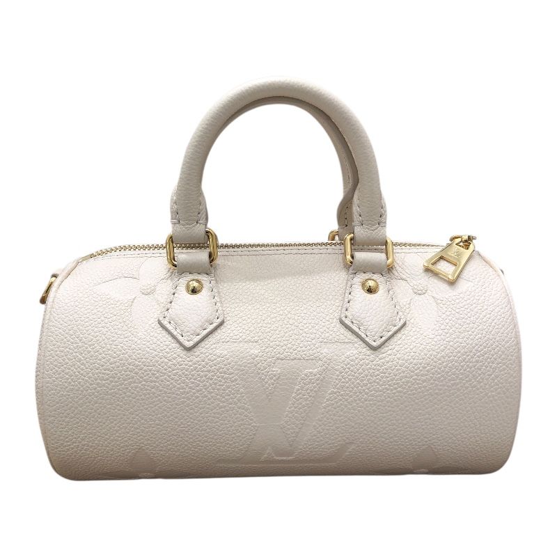 Louis Vuitton Papillon BB M45994 White Monogram Empreinte Leather Handbag