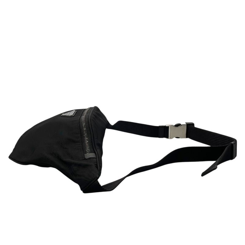 PRADA Black Nylon Waist Bag with Silver Hardware - Men's Luxury Accessory