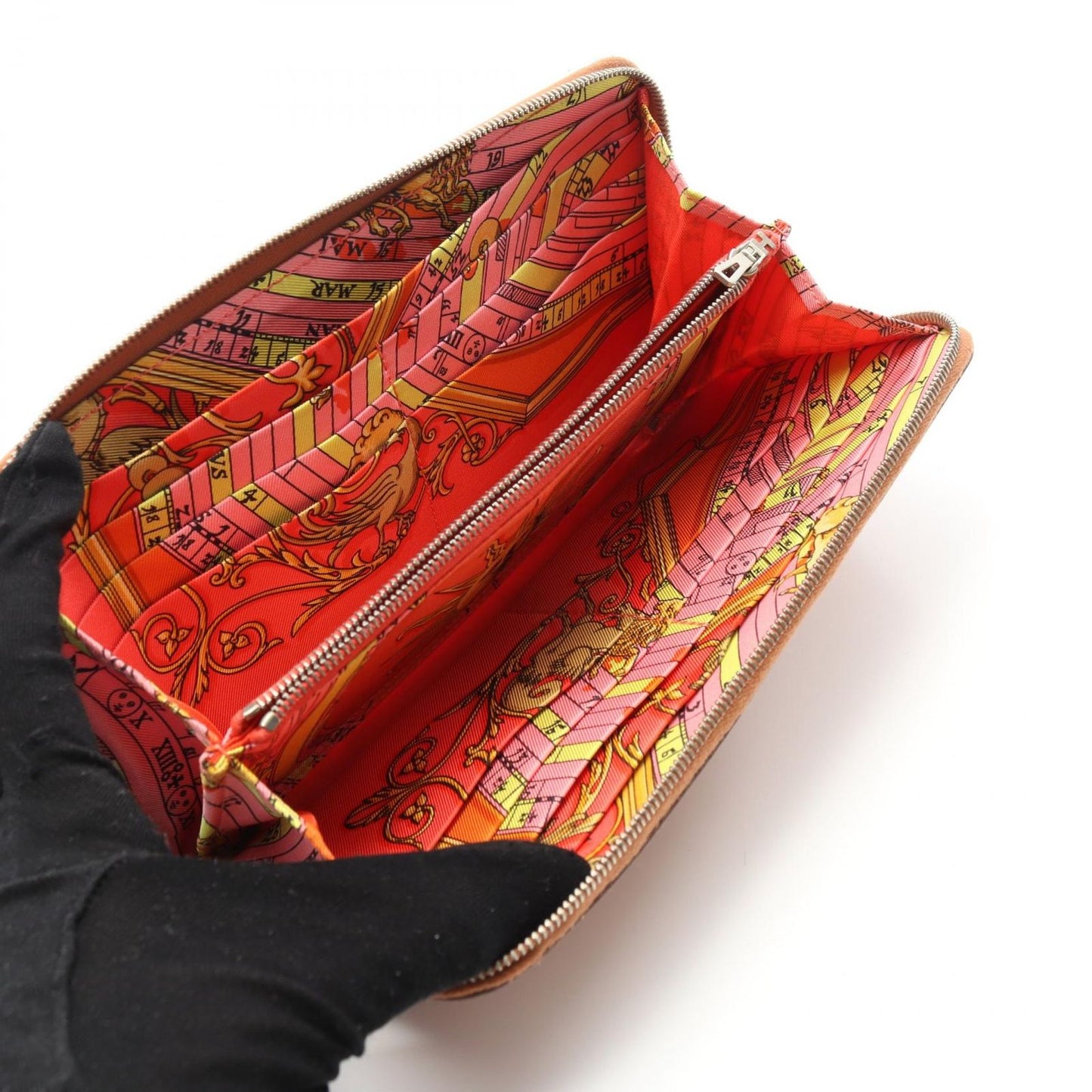 HERMES Azap Long Wallet in Cognac Silk-In - Exquisite Craftsmanship