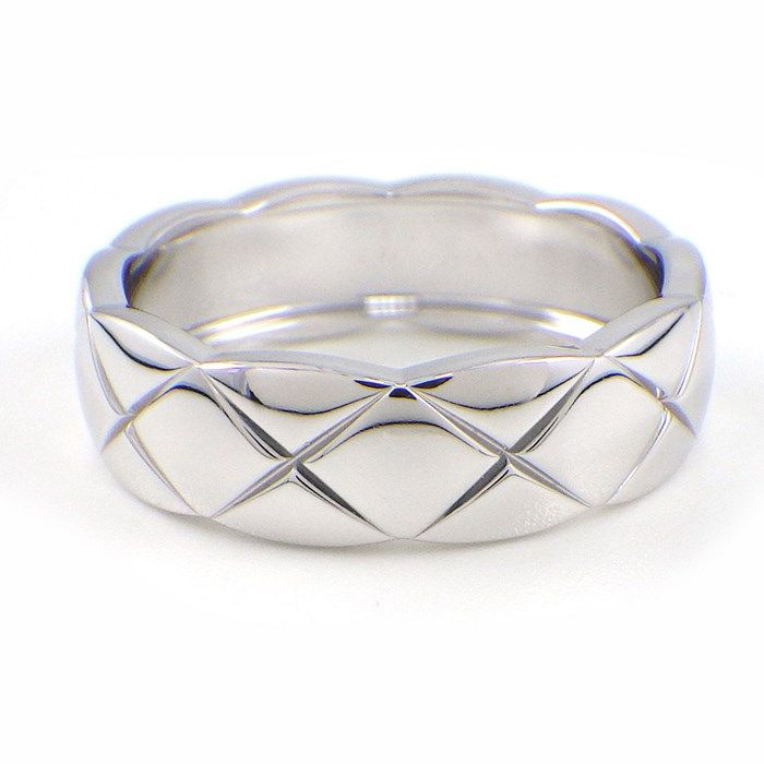 CHANEL Coco Crush Medium Ring in K18 White Gold - Size 21