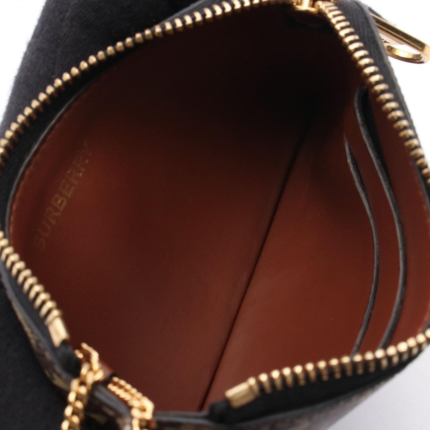 BURBERRY TB Monogram Coin Case - Exquisite Brown PVC Canvas
