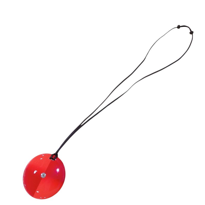 HERMES Minimal City Pendant Necklace in Red/Orange Buffalo Horn