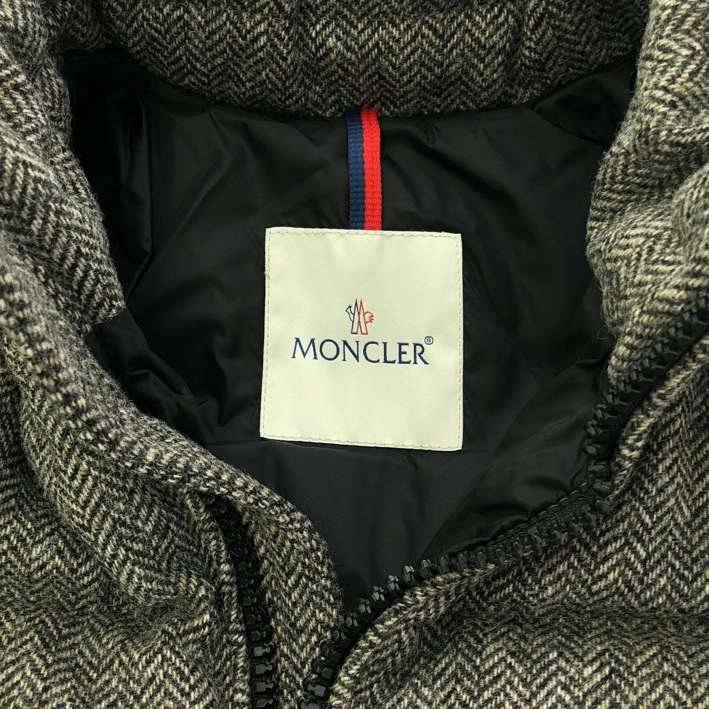 MONCLER Beige Wool Down Jacket - Timeless Elegance