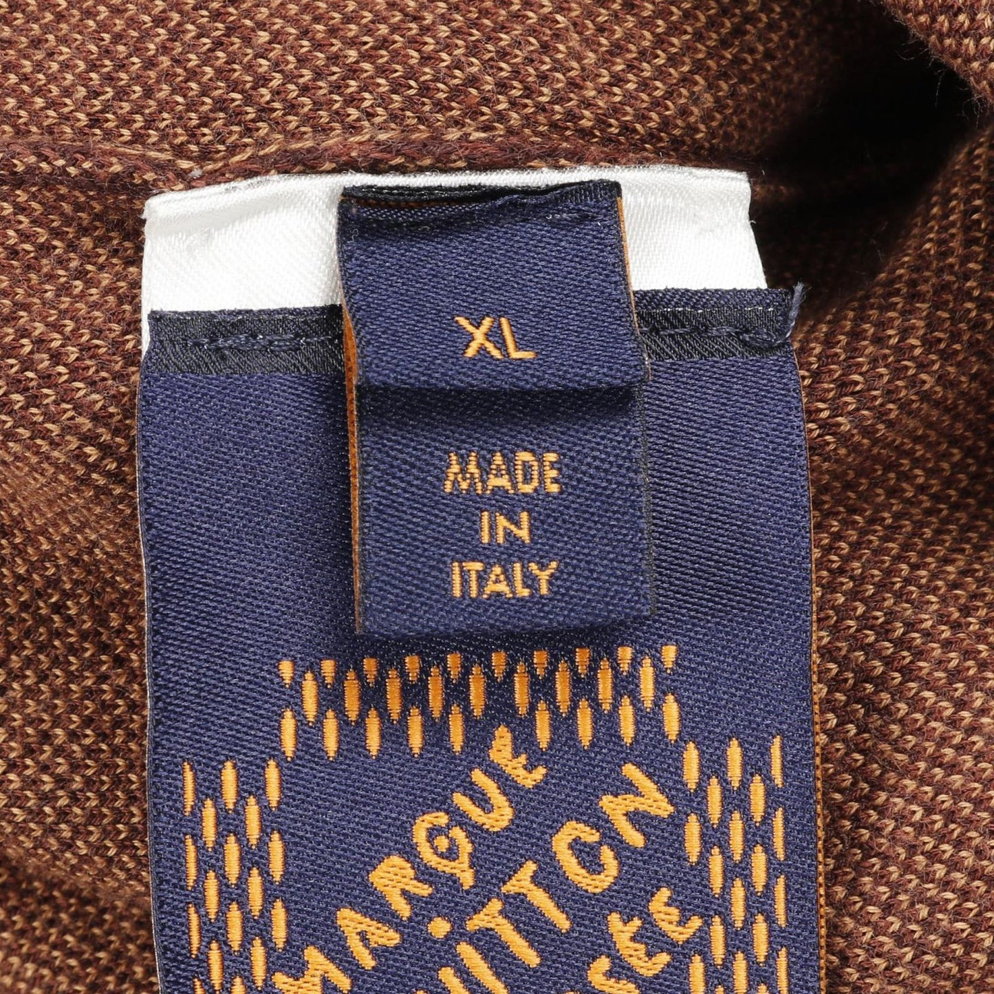 Louis Vuitton Brown Cotton Damier Crew Neck Short Sleeve Top