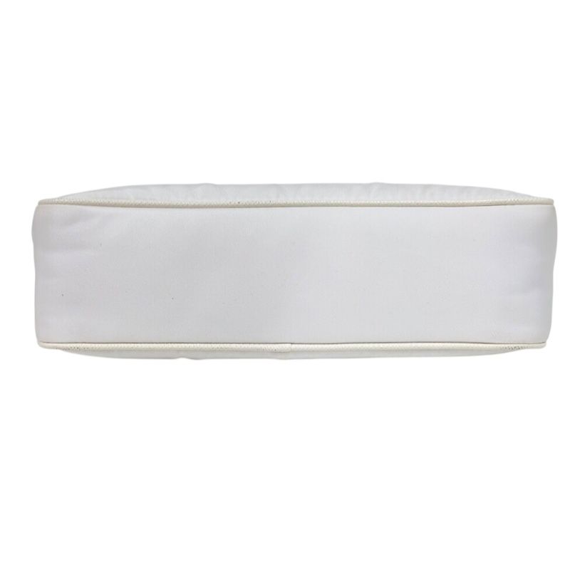 PRADA Re-Edition 2005 White Nylon Shoulder Bag with Silver Hardware
