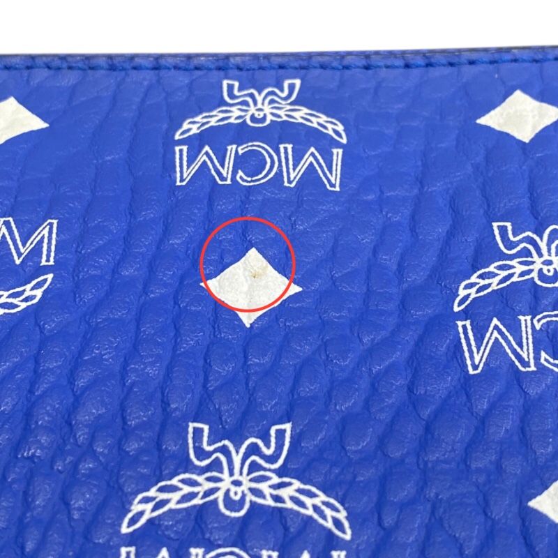 MCM Blue Leather Clutch Bag for Men - Exquisite Craftsmanship