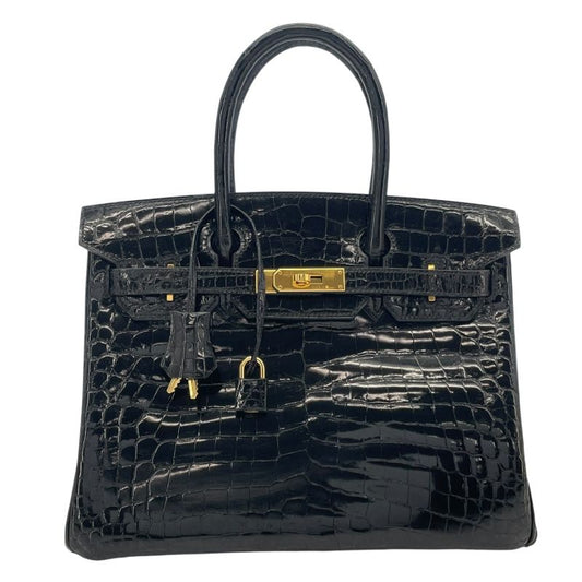 HERMES Birkin 30 Black Niloticus with Gold Hardware - Timeless Elegance