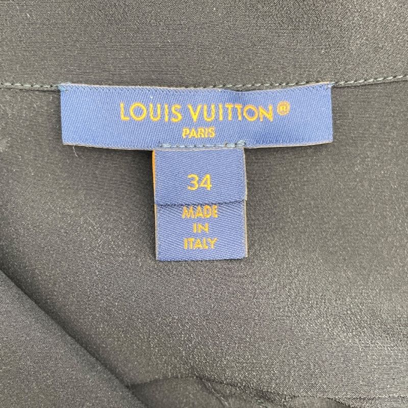 Louis Vuitton Asymmetrical Belt Dress in Black Silk - Size 34