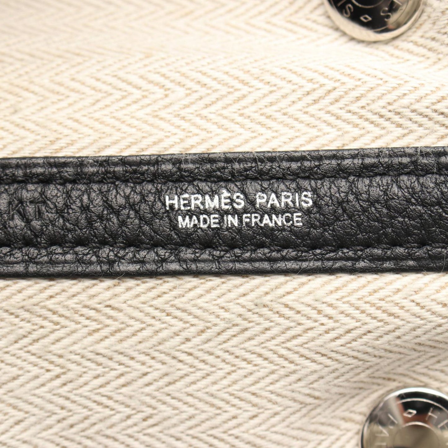 HERMES Garden Party TPM Tote Bag in Black Leather - Timeless Elegance