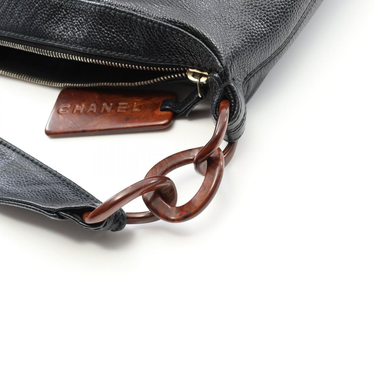 CHANEL Coco Mark Black Calfskin Shoulder Bag - Timeless Elegance