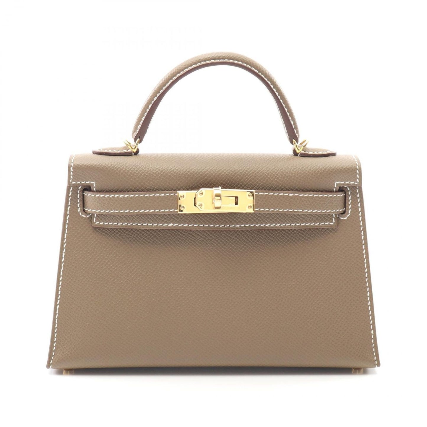 HERMES Mini Kelly 2 Handbag in Etoupe - Unused Luxury