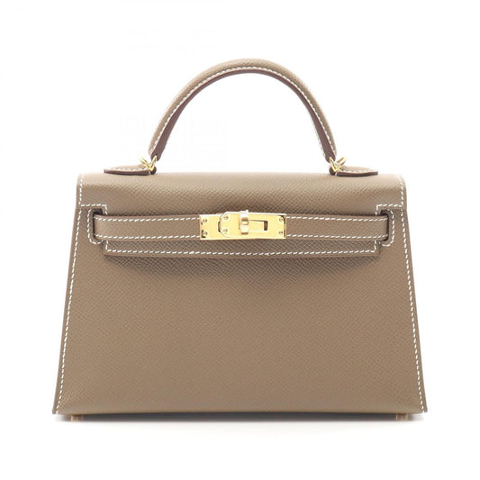 HERMES Mini Kelly 2 Handbag in Etoupe - Unused Luxury