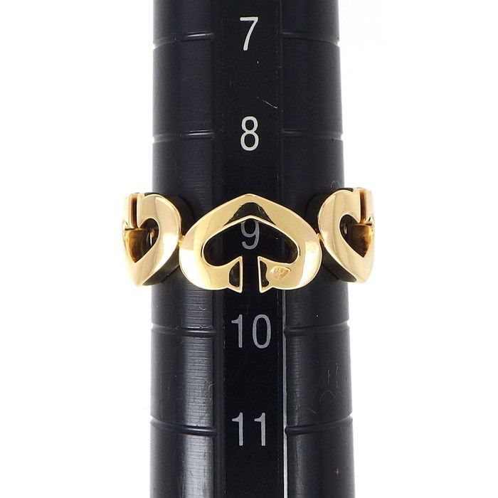 Cartier C Heart Ring with Diamonds in 18K Yellow Gold - Size 9