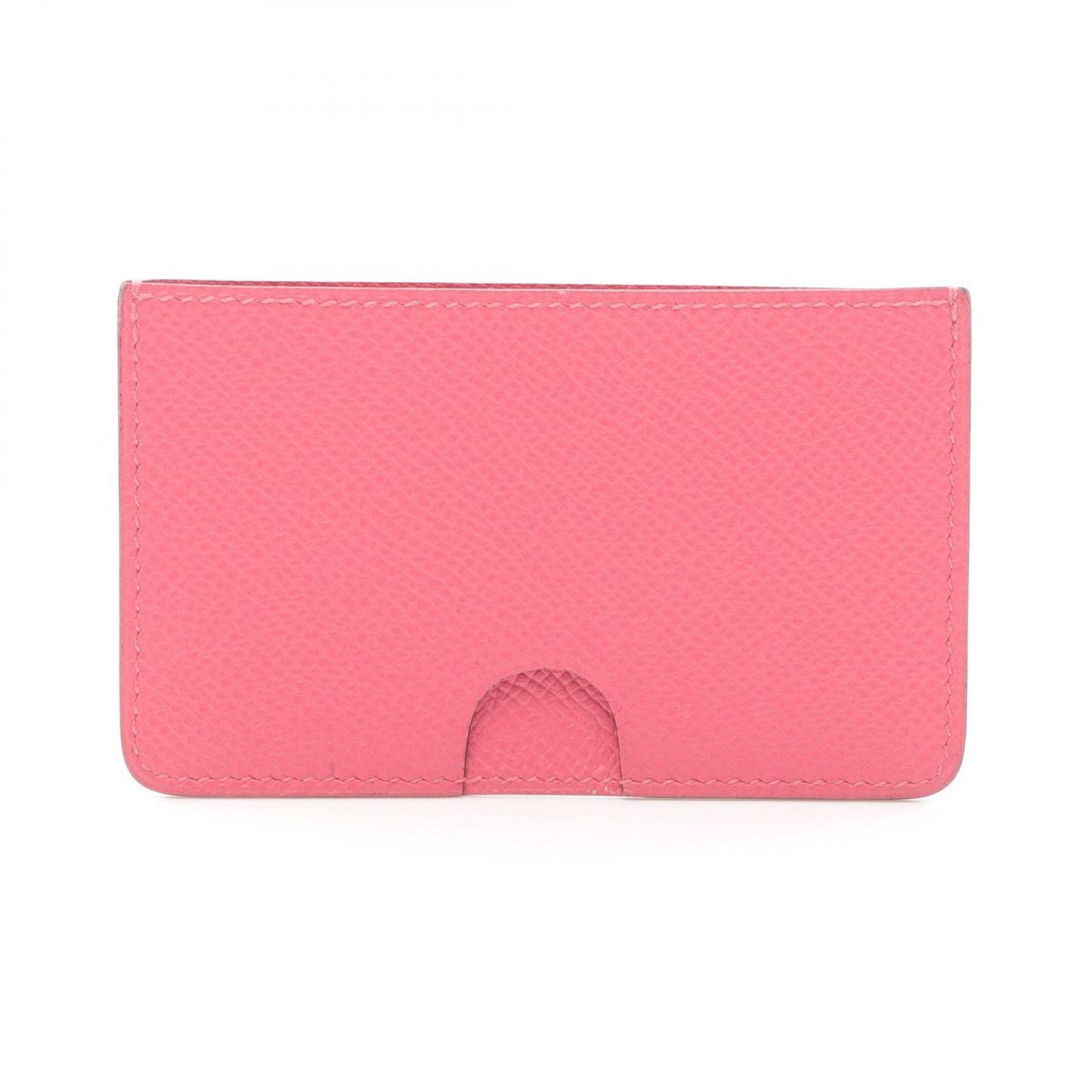 HERMES Porcrol Rose Azalee Card Case - Exquisite Pink Leather