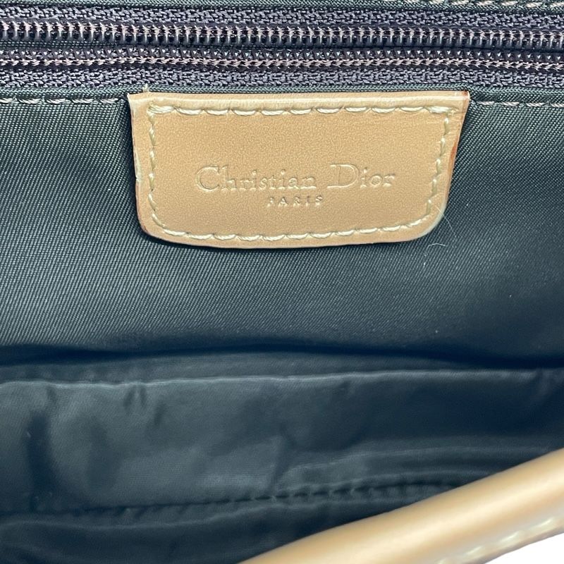 Christian Dior Trotteur Double Saddle Bag in Brown Jacquard