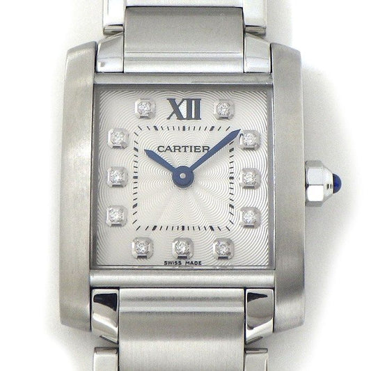 Cartier Tank Française SM WE110006 - Diamond Index - Silver Dial