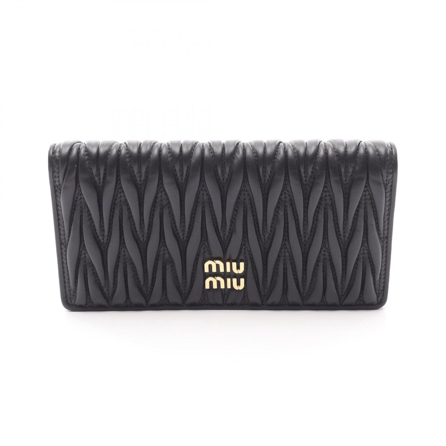 Miu Miu Matelassé Black Leather Wallet - Unused Luxury Accessory