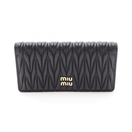 Miu Miu Matelassé Black Leather Wallet - Unused Luxury Accessory