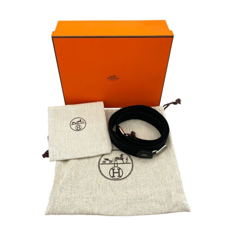 HERMES Evelyne TPM Black Togo Leather Shoulder Bag with Silver Hardware