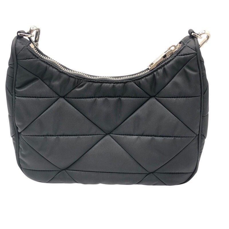 PRADA Padded Re-Nylon Shoulder Bag - Black & Silver Hardware