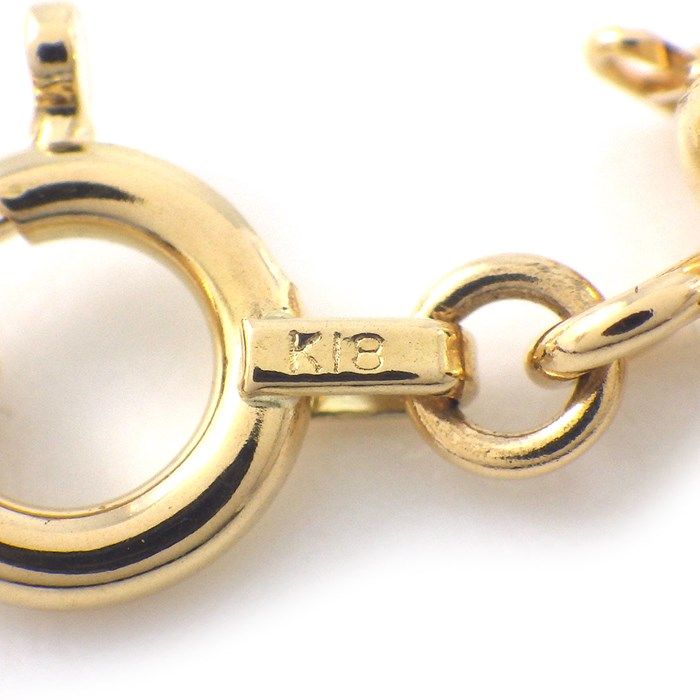 Exquisite 0.19ct Diamond Link Chain Necklace in K18 Yellow Gold