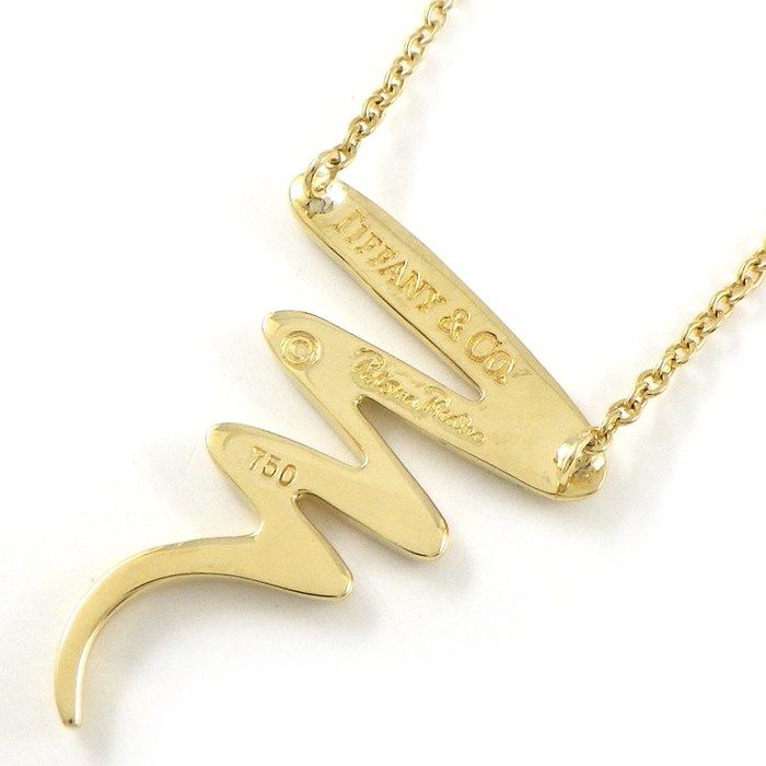 Tiffany & Co. Scribble Graffiti Wave Necklace in 18K Yellow Gold
