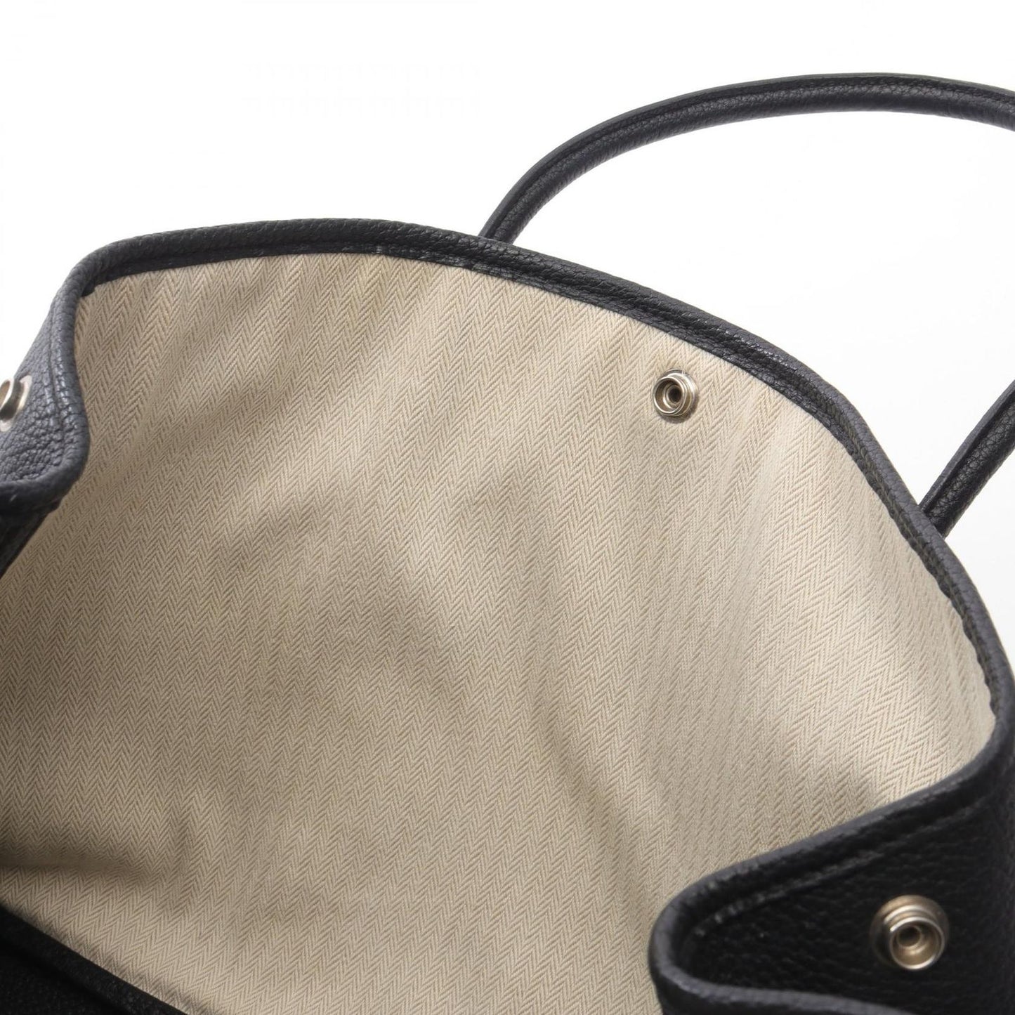 HERMES Garden Party PM Tote Bag in Black Leather - Timeless Elegance