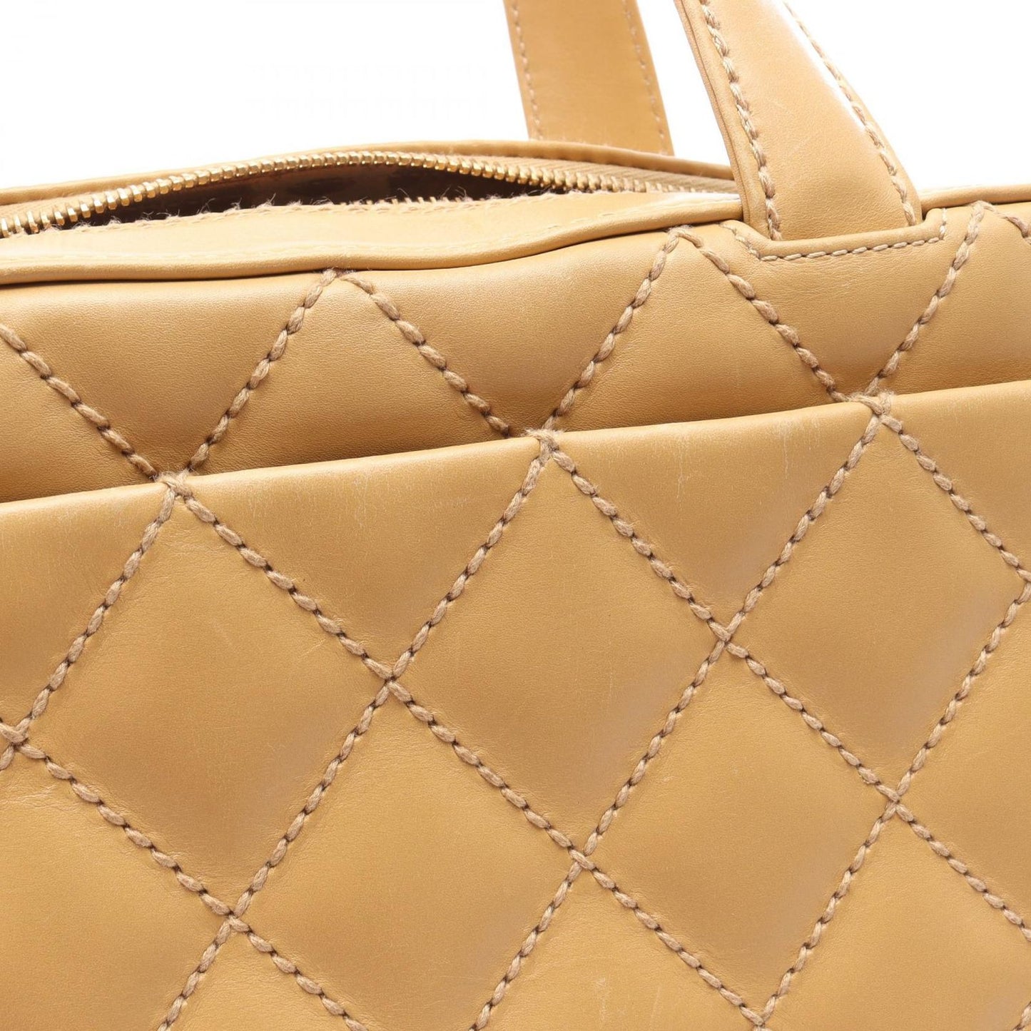 CHANEL Wild Stitch Tote Bag in Beige Leather - Timeless Elegance