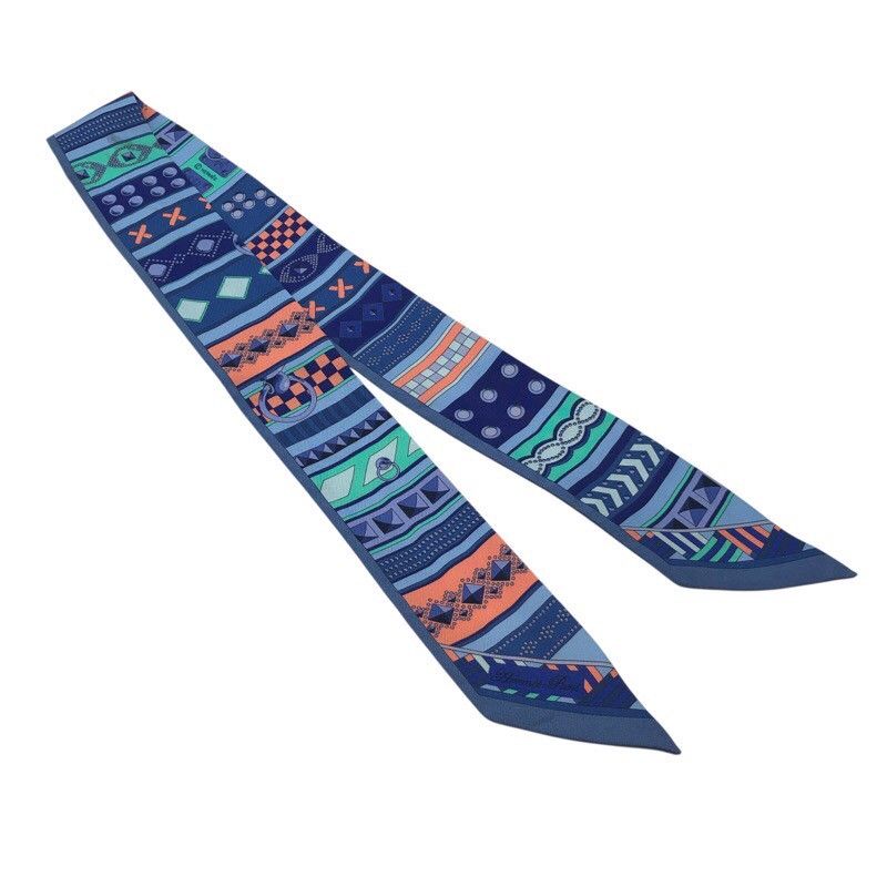 HERMES Twilly Colliers de Chiens Silk Scarf - Exquisite Elegance