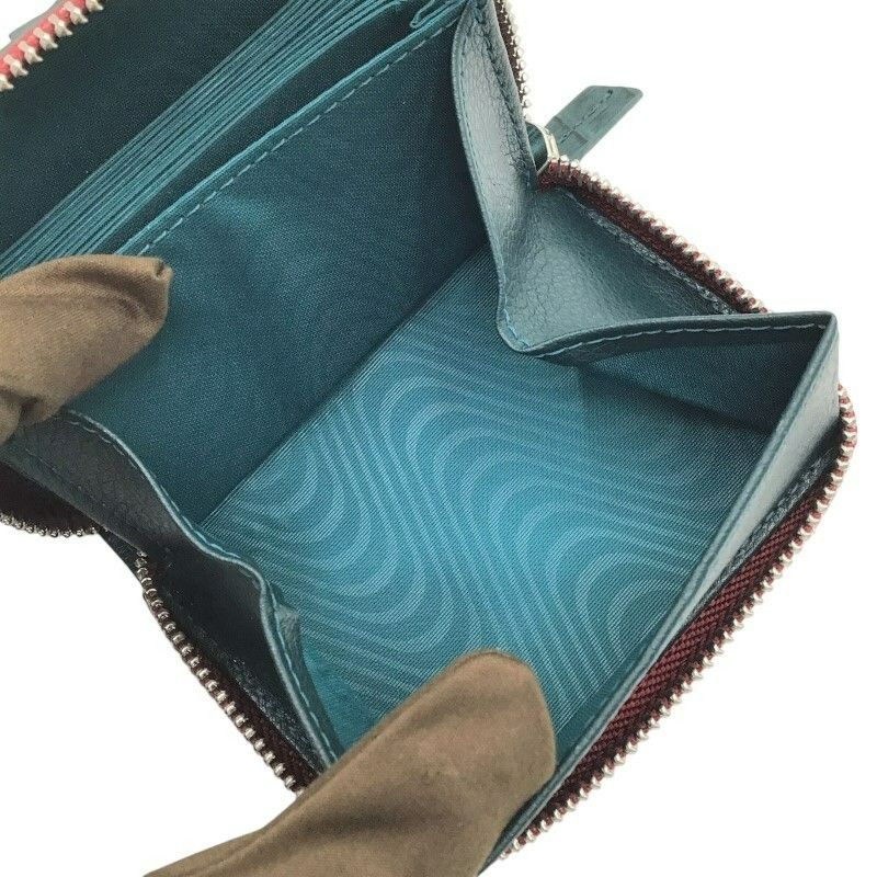 Exquisite Green Crocodile Leather Round Zipper Card Case